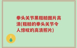 拳头关节黑粗糙图片高清(粗糙的拳头关节令人惊叹的高清照片)
