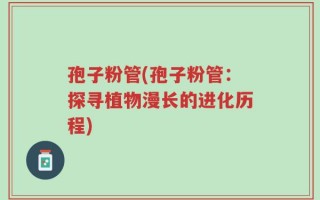 孢子粉管(孢子粉管：探寻植物漫长的进化历程)