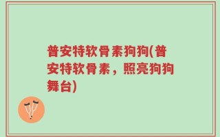 普安特软骨素狗狗(普安特软骨素，照亮狗狗舞台)