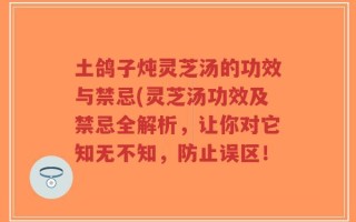 土鸽子炖灵芝汤的功效与禁忌(灵芝汤功效及禁忌全解析，让你对它知无不知，防止误区！