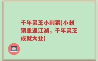 千年灵芝小刺猬(小刺猬重返江湖，千年灵芝成就大业)