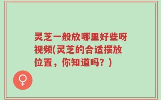 灵芝一般放哪里好些呀视频(灵芝的合适摆放位置，你知道吗？)