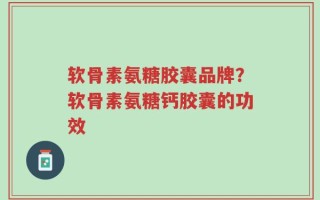 软骨素氨糖胶囊品牌？软骨素氨糖钙胶囊的功效