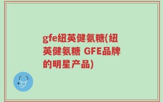gfe纽英健氨糖(纽英健氨糖 GFE品牌的明星产品)