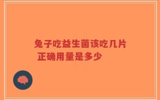 兔子吃益生菌该吃几片 正确用量是多少