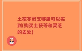 土茯苓灵芝哪里可以买到(购买土茯苓和灵芝的去处)