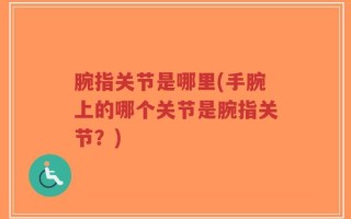 腕指关节是哪里(手腕上的哪个关节是腕指关节？)