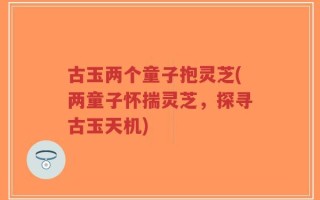 古玉两个童子抱灵芝(两童子怀揣灵芝，探寻古玉天机)