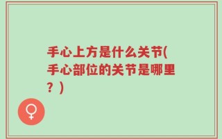 手心上方是什么关节(手心部位的关节是哪里？)