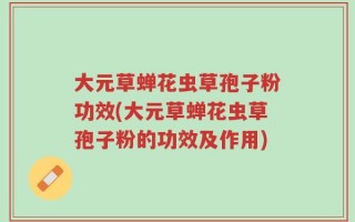 大元草蝉花虫草孢子粉功效(大元草蝉花虫草孢子粉的功效及作用)