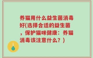 养猫用什么益生菌消毒好(选择合适的益生菌，保护猫咪健康：养猫消毒该注意什么？)