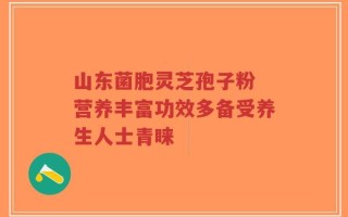 山东菌胞灵芝孢子粉 营养丰富功效多备受养生人士青睐