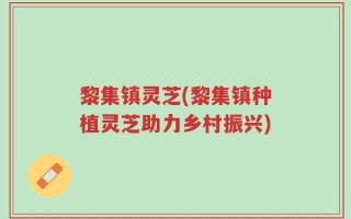 黎集镇灵芝(黎集镇种植灵芝助力乡村振兴)