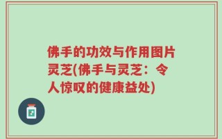 佛手的功效与作用图片灵芝(佛手与灵芝：令人惊叹的健康益处)