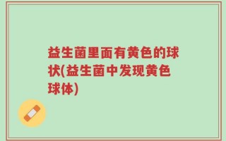 益生菌里面有黄色的球状(益生菌中发现黄色球体)