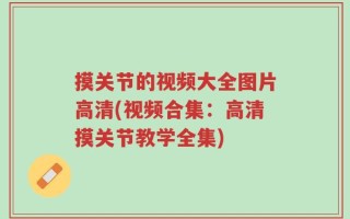 摸关节的视频大全图片高清(视频合集：高清摸关节教学全集)
