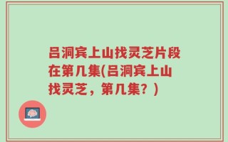 吕洞宾上山找灵芝片段在第几集(吕洞宾上山找灵芝，第几集？)