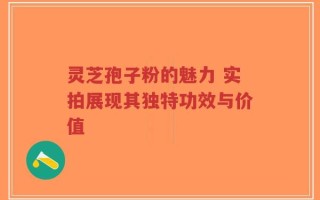 灵芝孢子粉的魅力 实拍展现其独特功效与价值