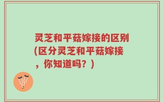 灵芝和平菇嫁接的区别(区分灵芝和平菇嫁接，你知道吗？)
