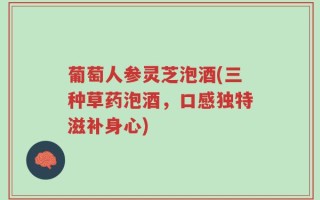 葡萄人参灵芝泡酒(三种草药泡酒，口感独特滋补身心)