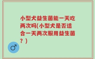小型犬益生菌能一天吃两次吗(小型犬是否适合一天两次服用益生菌？)