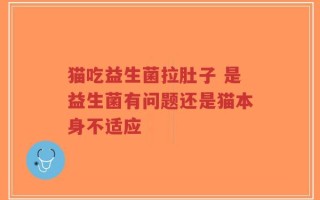 猫吃益生菌拉肚子 是益生菌有问题还是猫本身不适应