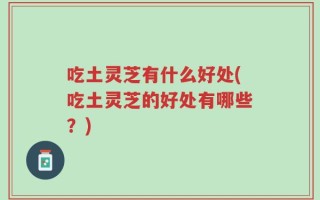 吃土灵芝有什么好处(吃土灵芝的好处有哪些？)
