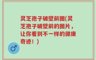 灵芝孢子破壁前图(灵芝孢子破壁前的图片，让你看到不一样的健康奇迹！)