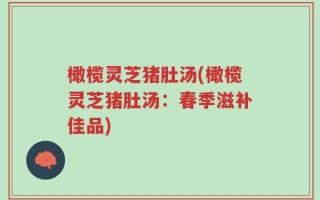橄榄灵芝猪肚汤(橄榄灵芝猪肚汤：春季滋补佳品)