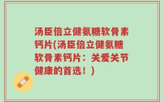 汤臣倍立健氨糖软骨素钙片(汤臣倍立健氨糖软骨素钙片：关爱关节健康的首选！)