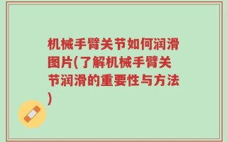 机械手臂关节如何润滑图片(了解机械手臂关节润滑的重要性与方法)