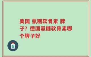 美国 氨糖软骨素 牌子？德国氨糖软骨素哪个牌子好