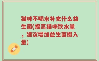 猫咪不喝水补充什么益生菌(提高猫咪饮水量，建议增加益生菌摄入量)