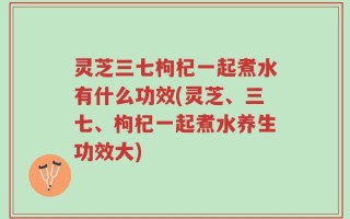 灵芝三七枸杞一起煮水有什么功效(灵芝、三七、枸杞一起煮水养生功效大)