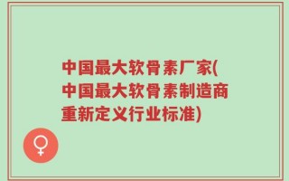 中国最大软骨素厂家(中国最大软骨素制造商重新定义行业标准)