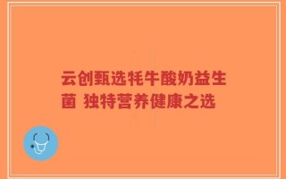 云创甄选牦牛酸奶益生菌 独特营养健康之选