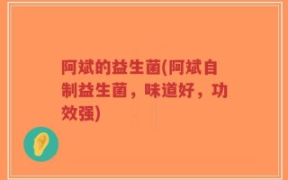 阿斌的益生菌(阿斌自制益生菌，味道好，功效强)