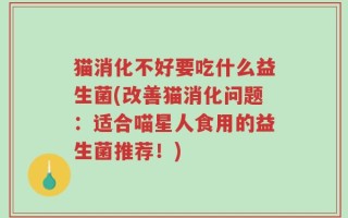 猫消化不好要吃什么益生菌(改善猫消化问题：适合喵星人食用的益生菌推荐！)