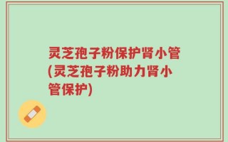 灵芝孢子粉保护肾小管(灵芝孢子粉助力肾小管保护)