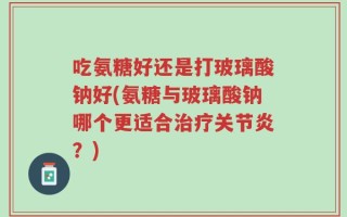 吃氨糖好还是打玻璃酸钠好(氨糖与玻璃酸钠哪个更适合治疗关节炎？)