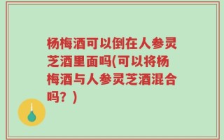 杨梅酒可以倒在人参灵芝酒里面吗(可以将杨梅酒与人参灵芝酒混合吗？)
