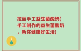 拉丝手工益生菌酸奶(手工制作的益生菌酸奶，助你健康好生活)