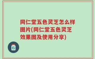同仁堂五色灵芝怎么样图片(同仁堂五色灵芝效果图及使用分享)