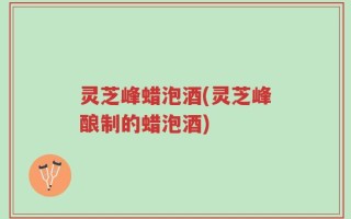 灵芝峰蜡泡酒(灵芝峰酿制的蜡泡酒)
