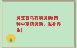 灵芝首乌石斛煲汤(四种中草药煲汤，滋补养生)