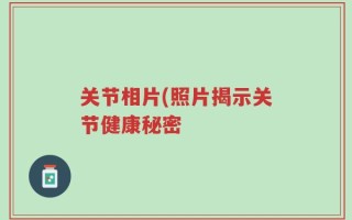 关节相片(照片揭示关节健康秘密
