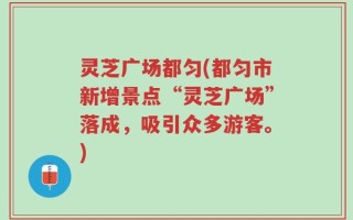 灵芝广场都匀(都匀市新增景点“灵芝广场”落成，吸引众多游客。)