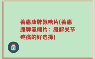 善惠康牌氨糖片(善惠康牌氨糖片：缓解关节疼痛的好选择)