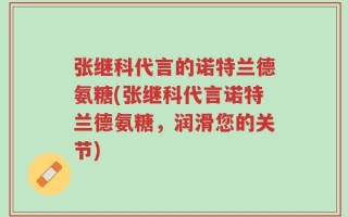 张继科代言的诺特兰德氨糖(张继科代言诺特兰德氨糖，润滑您的关节)