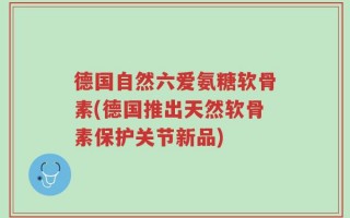 德国自然六爱氨糖软骨素(德国推出天然软骨素保护关节新品)